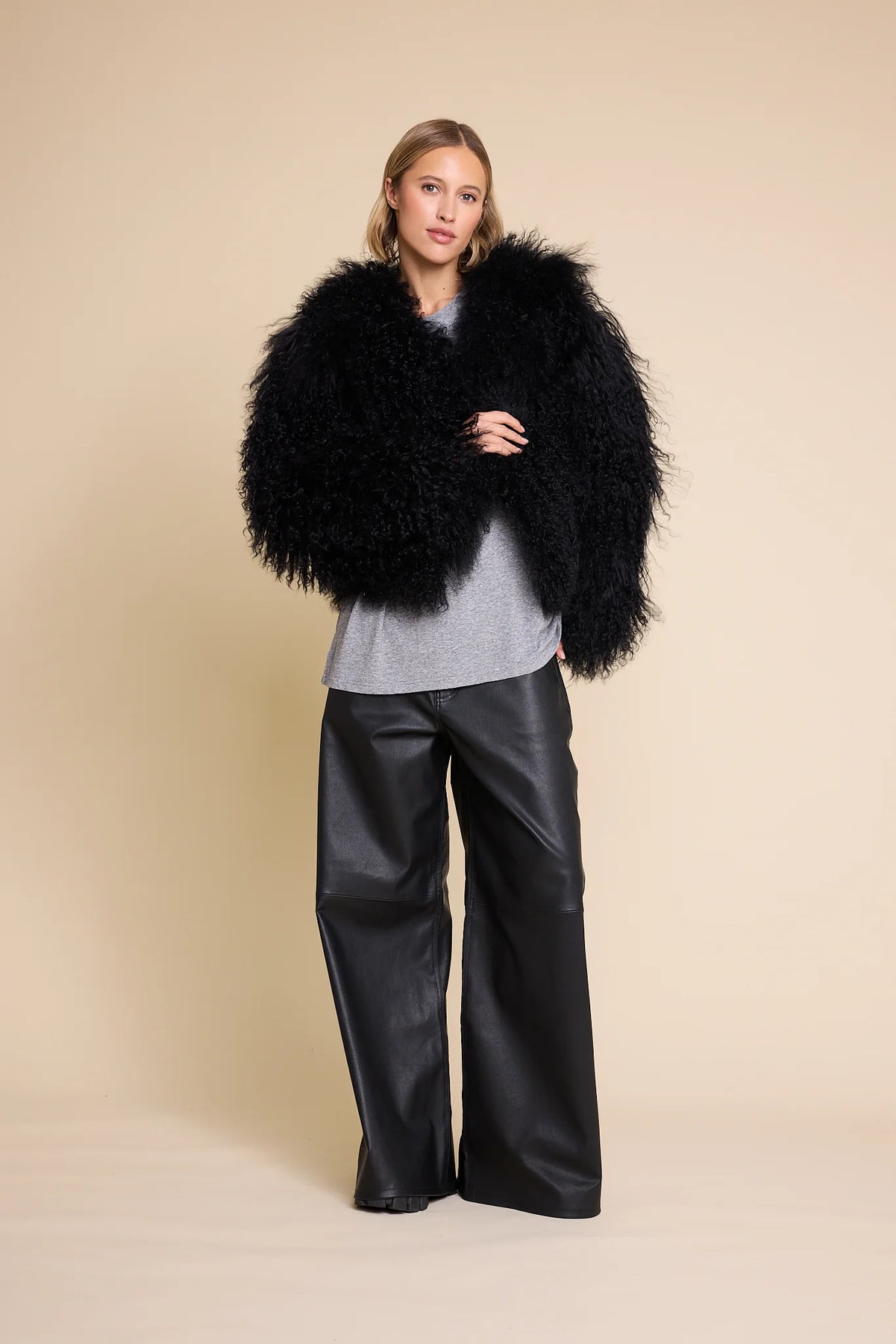 Line Fur - Svart