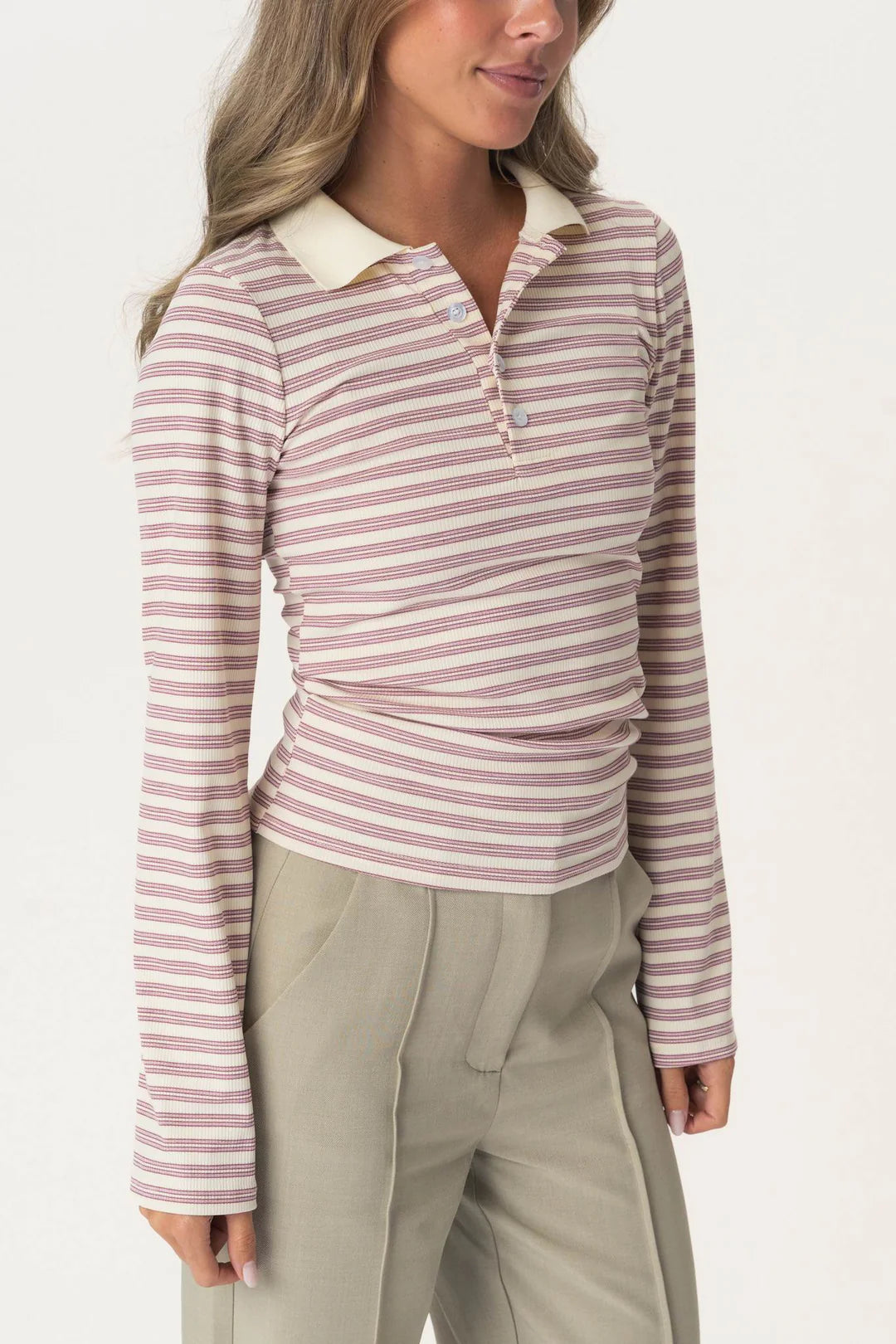 Livaic Polo - Lavender Stripes
