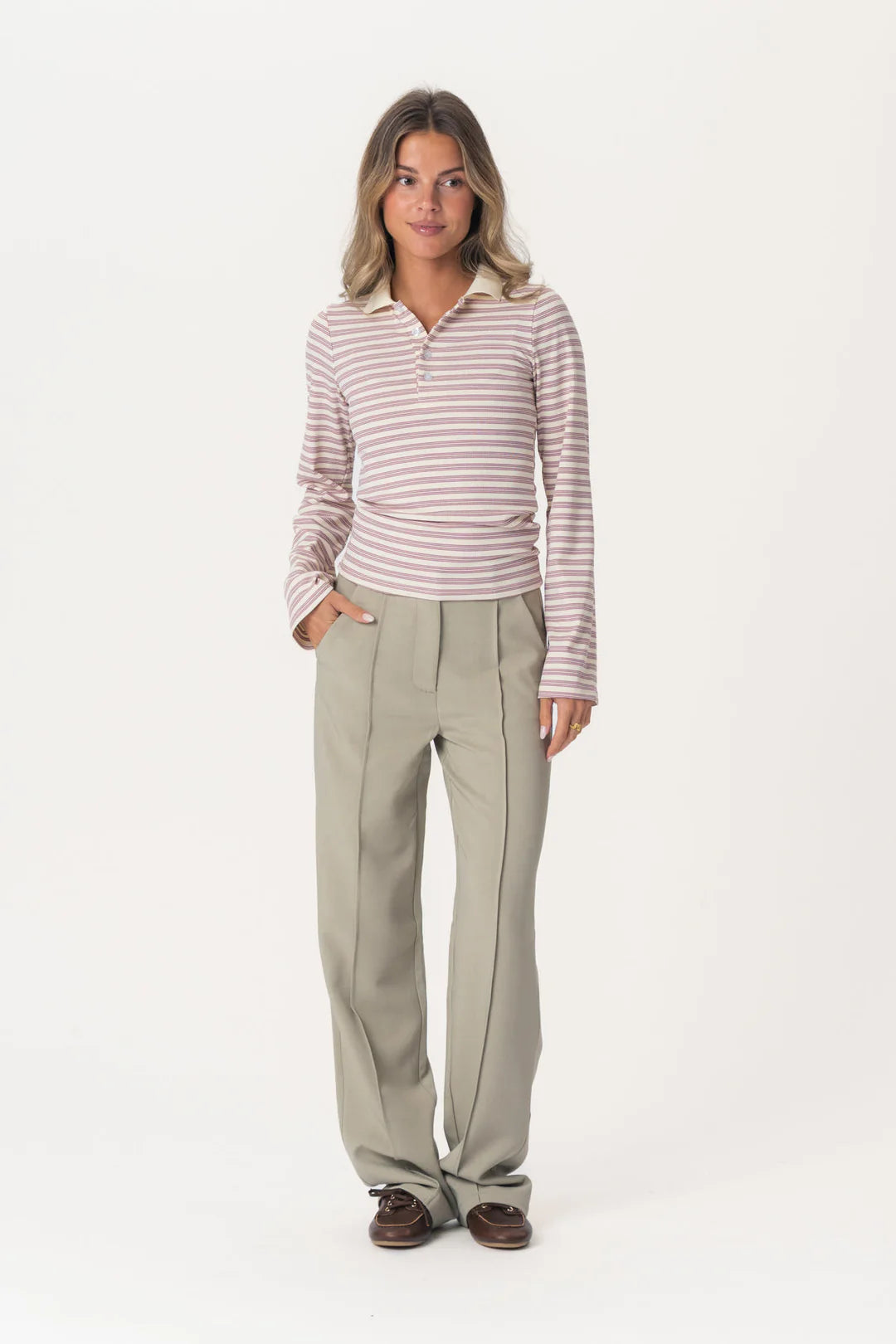 Livaic Polo - Lavender Stripes