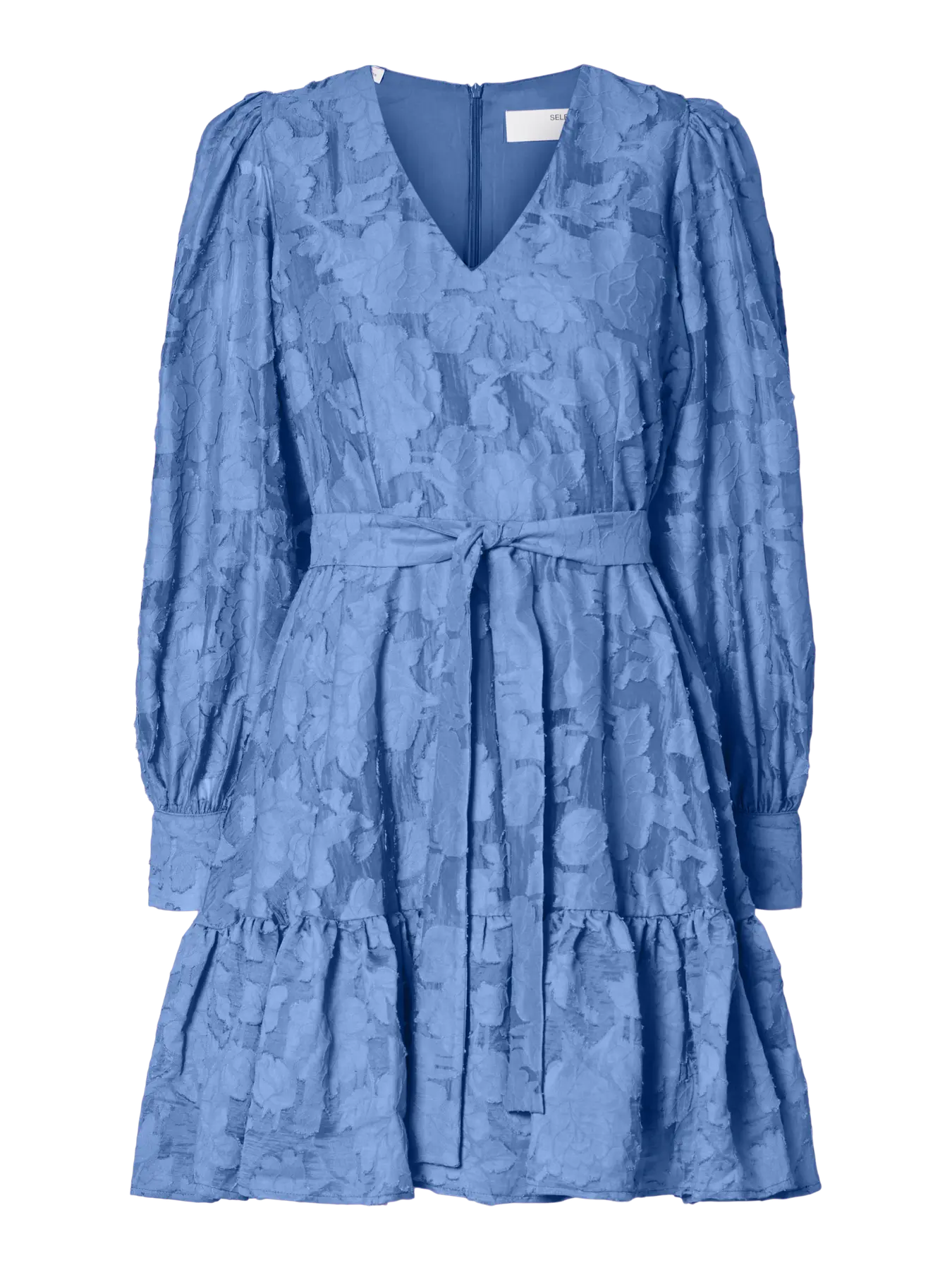 Calli-Sadie Ls Short V-Neck Dress Ff - Vista Blue