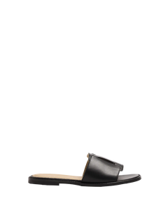 Isabella Leather Slider - Black