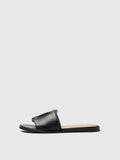 Isabella Leather Slider - Svart