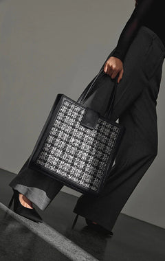 Lola Shopper Tweed Mix - Black W/Black+Offwhite