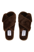 Lou Faux Fur Slippers - Brun