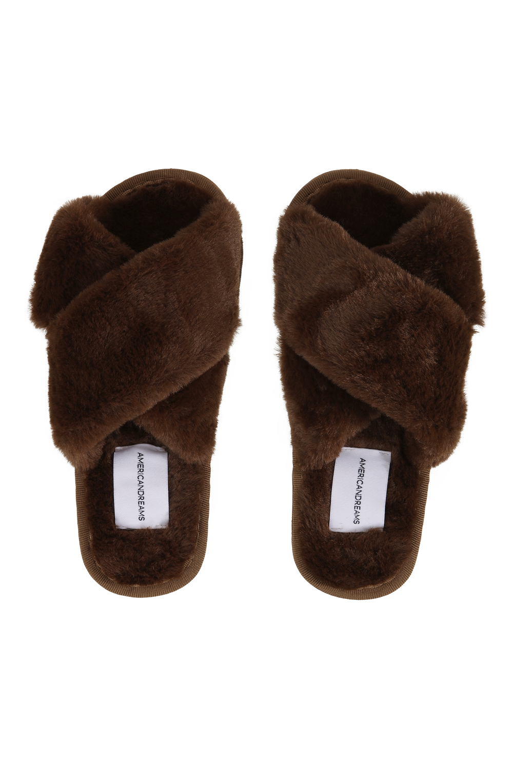 Lou Faux Fur Slippers - Brun