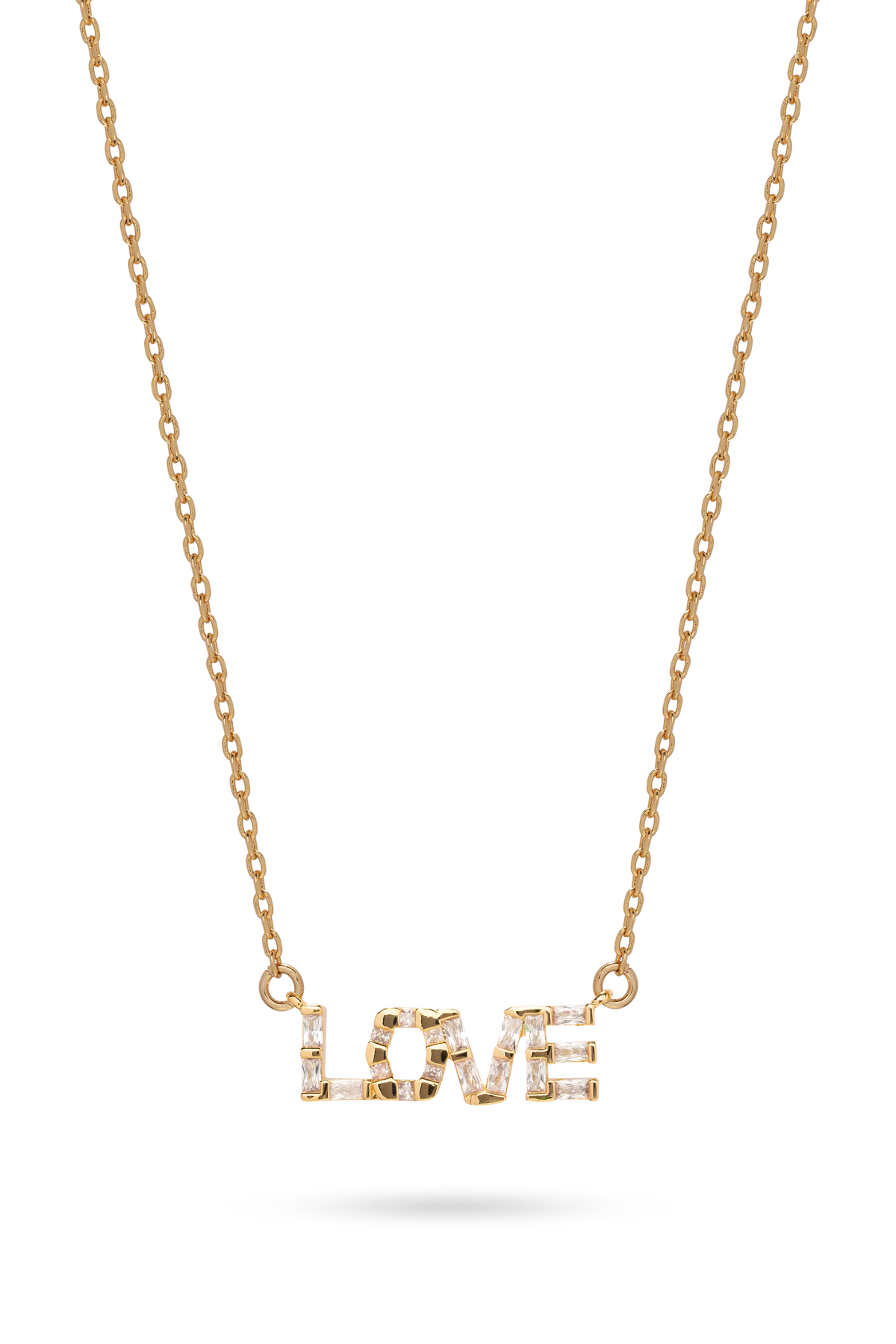 Love Baguette Necklace - Gold