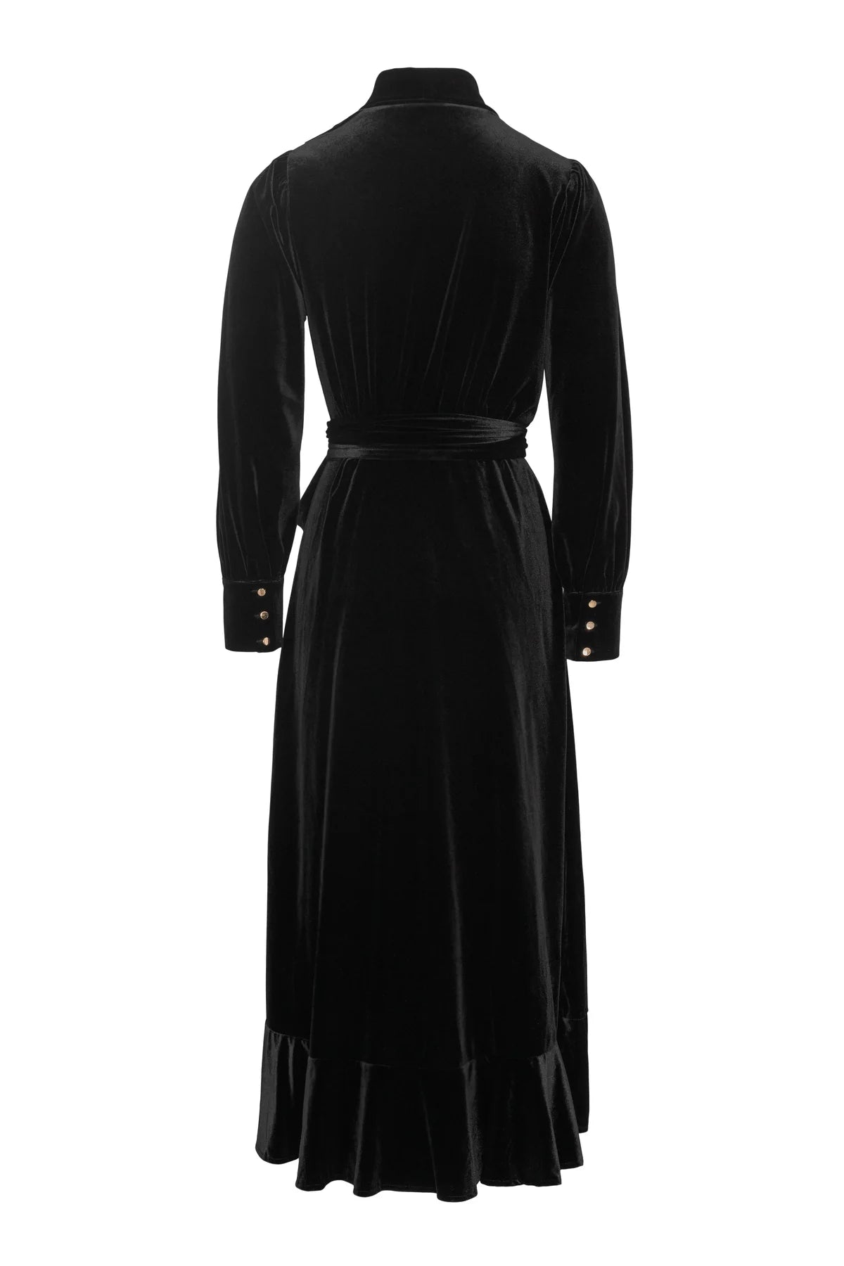Iza Midi Dress - Black Velvet