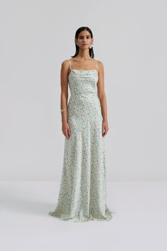 Lowa Satin Slip Maxi Dress - Ditsy
