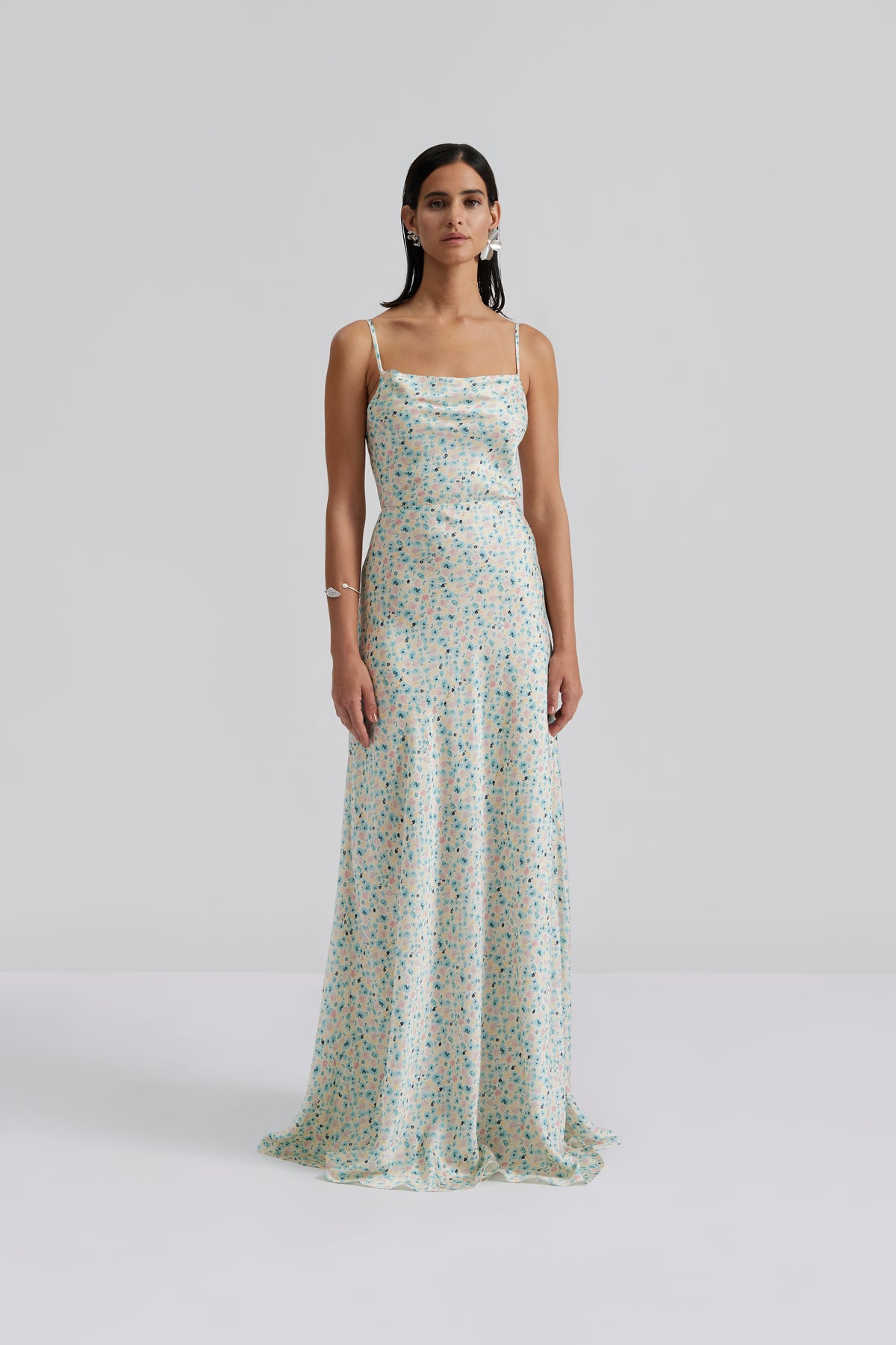 Lowa Satin Slip Maxiklänning - Ditsy