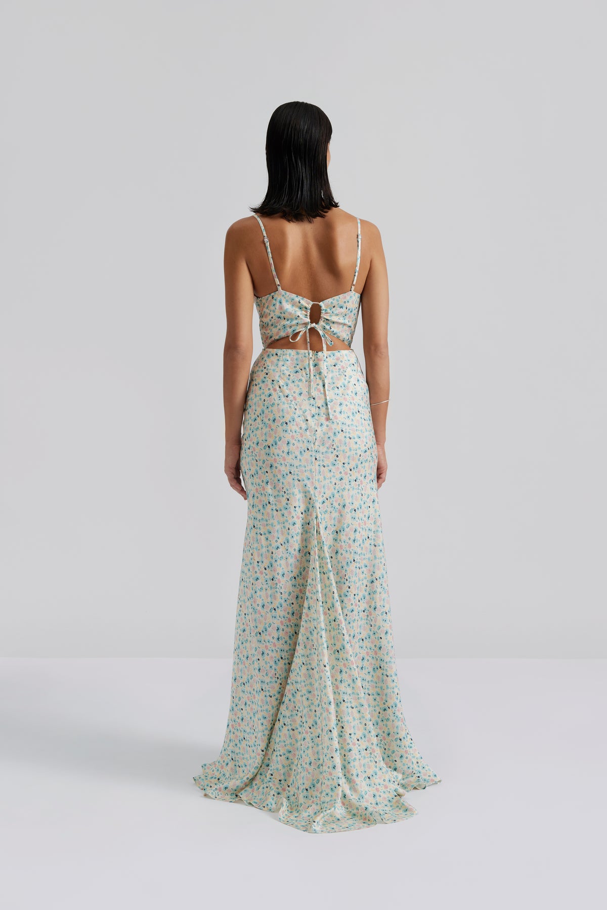 Lowa Satin Slip Maxiklänning - Ditsy