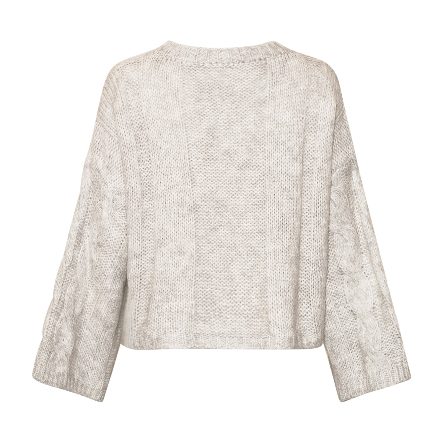 Lyza Sh Knit - Light Grey Melange
