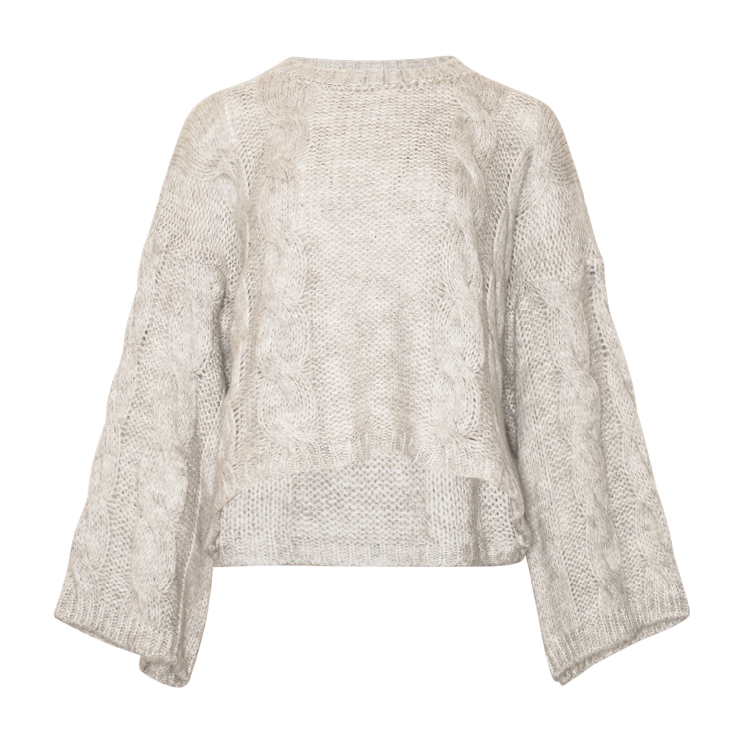 Lyza Sh Knit - Light Grey Melange