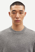 Isak Knit Sweater - Dark Grey Melange