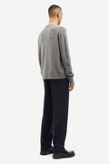 Isak Knit Sweater - Dark Grey Melange