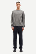 Isak Knit Sweater - Dark Grey Melange