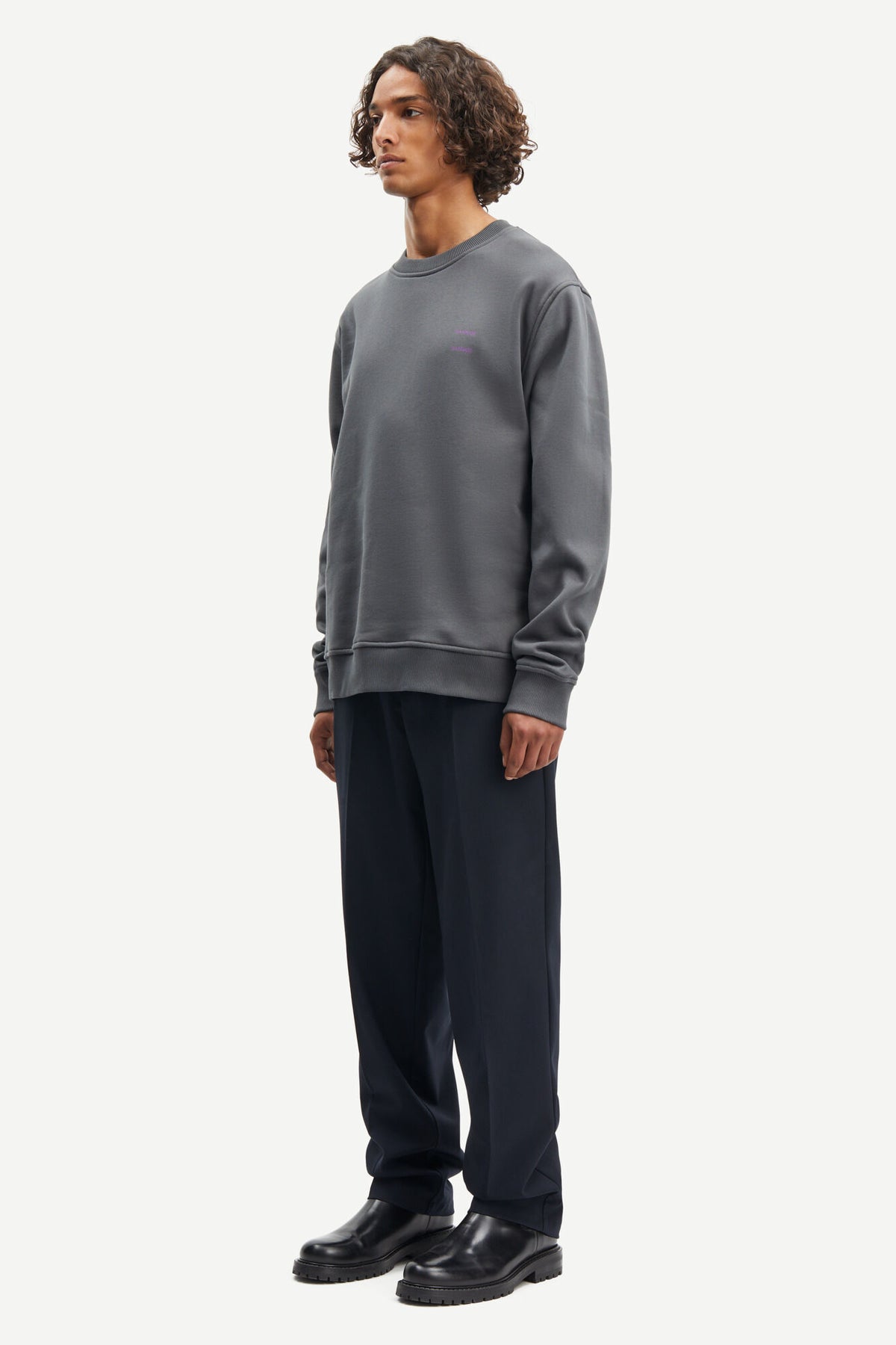 Joel Crew Neck - Volcanic Ash
