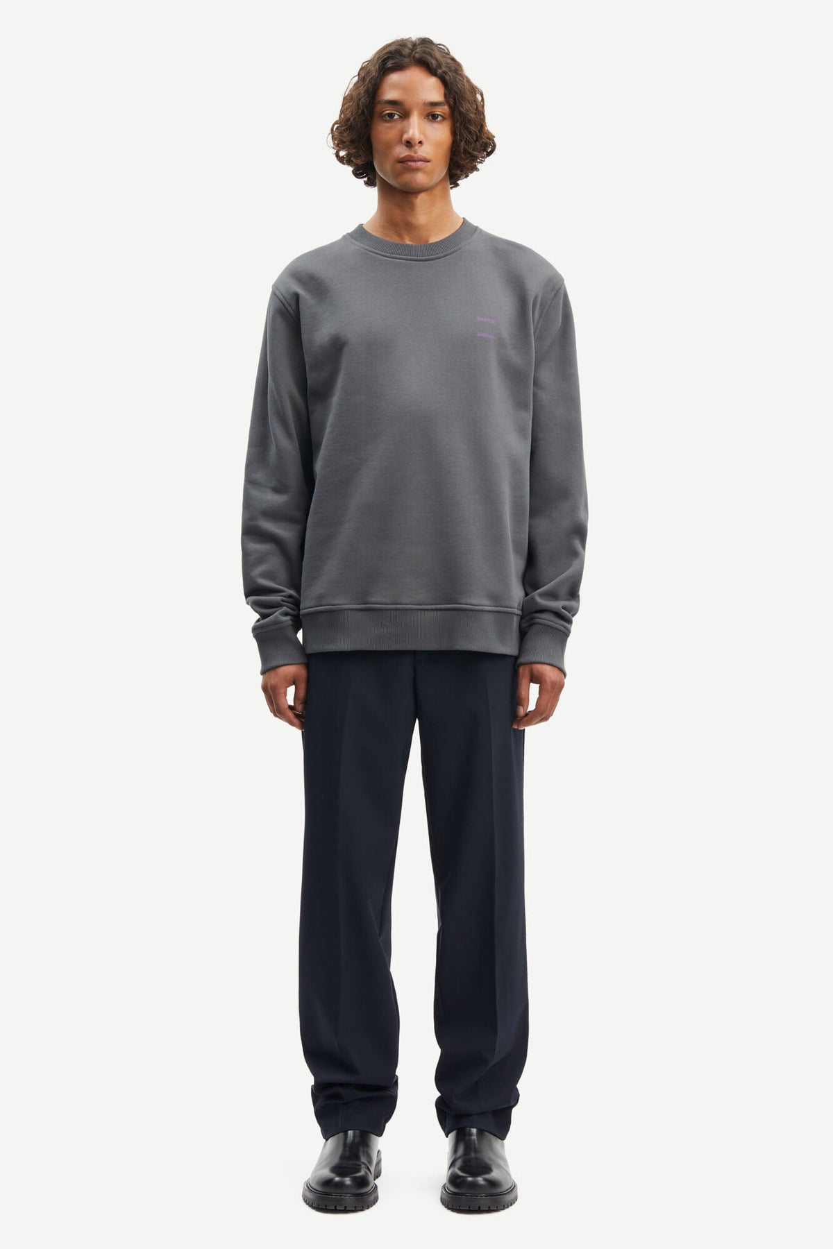 Joel Crew Neck - Volcanic Ash