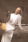 Billie Maxi Satin Dress - Creme
