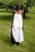Cotton Strap Dress - Vit