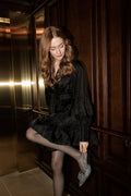 Cupro Mini Dress - Black