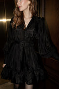 Cupro Mini Dress - Black