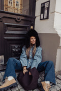 Cher Fluffy Aviator Hat - Svart