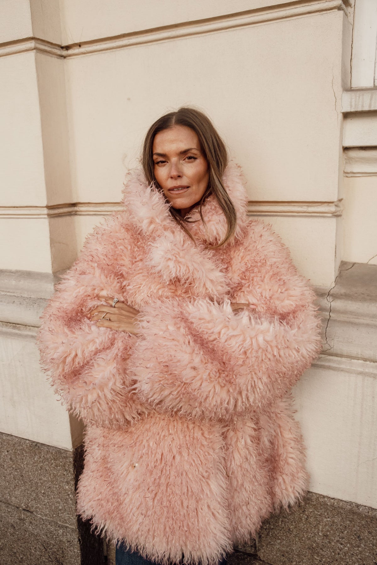 Ganni Long Pile Alternative Fur Midi-kappa - Mary'S Rose