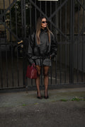 Biker Leather Jacket - Svart