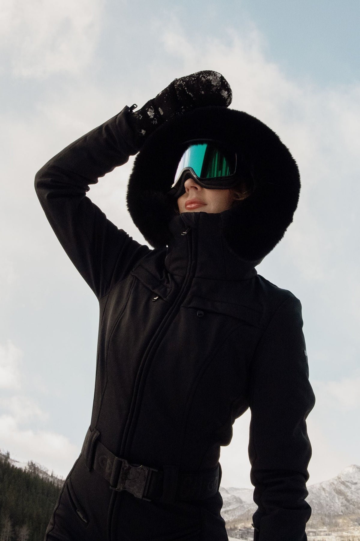 Parry Ski Jumpsuit Faux Border - Svart