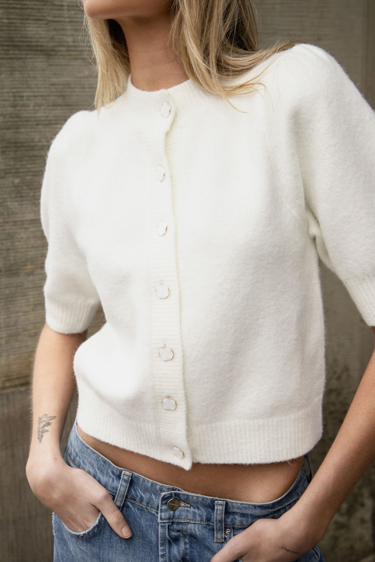 Ania Knit Blouse - Off White