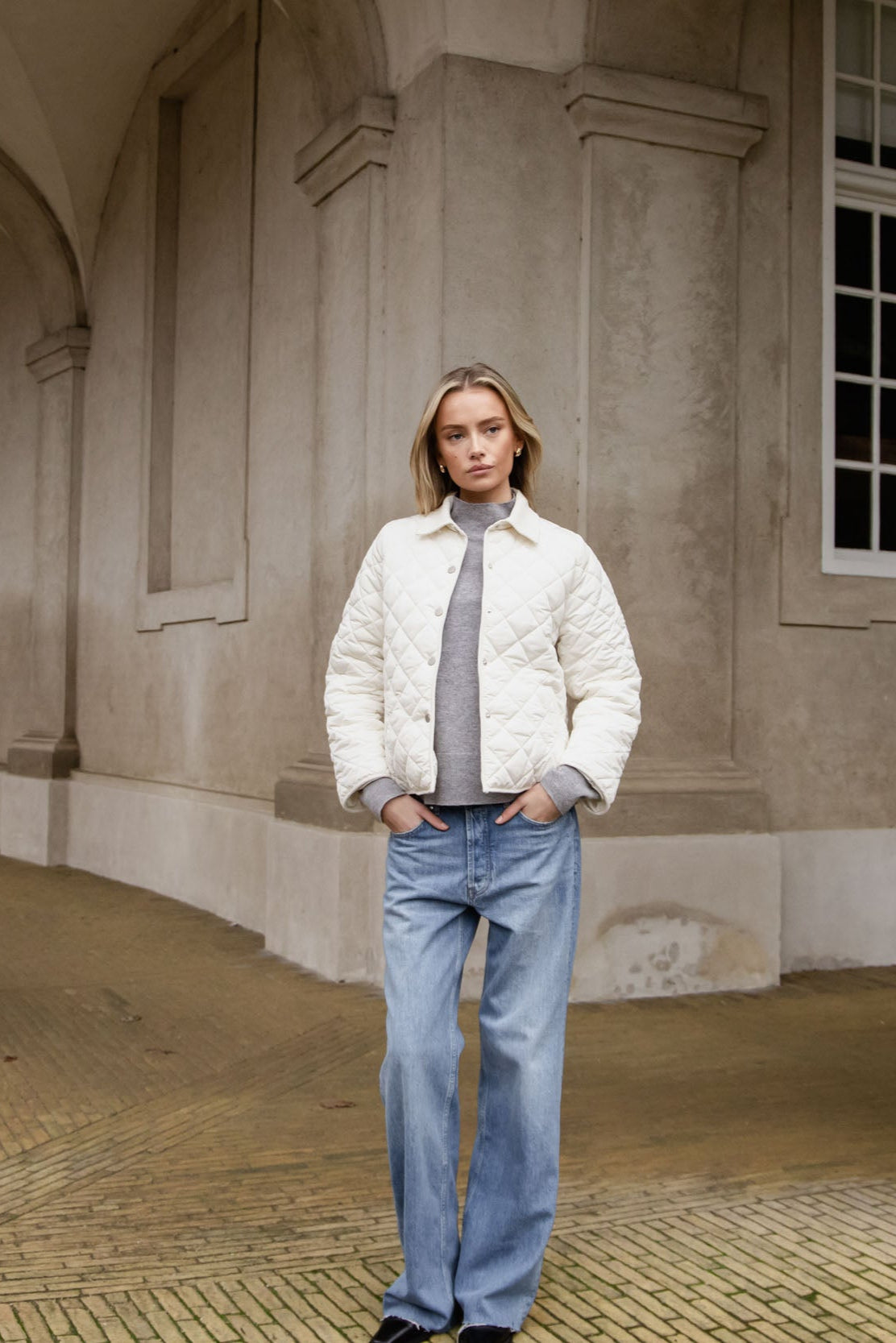 Anne Quilt Jacket - Off White