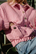 Tone Tweed Jacket - Ljusrosa