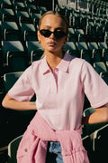 Esther Polo Knit Top - Rosa