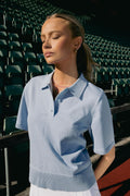 Esther Polo Knit Top - Blue