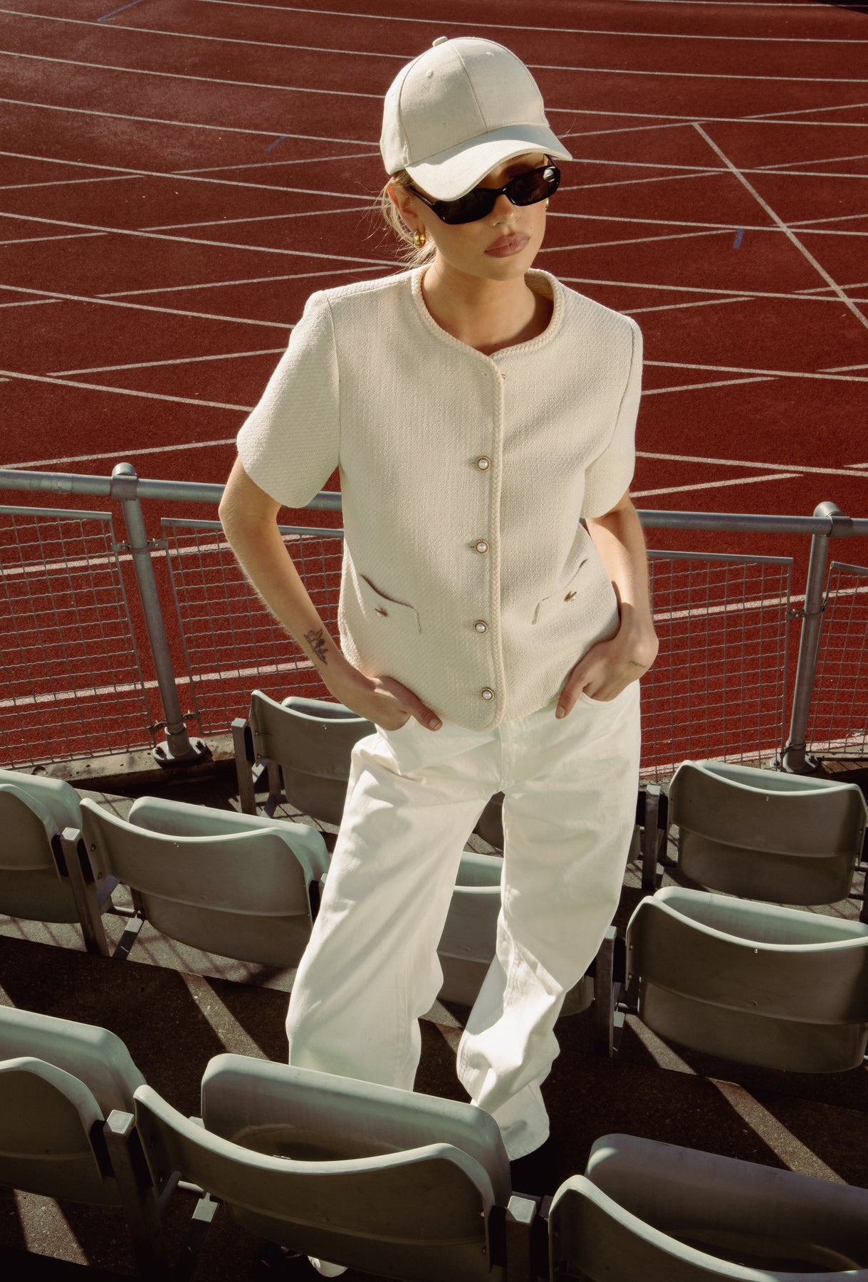 Amelia Short Sleeve Jacket - Off White