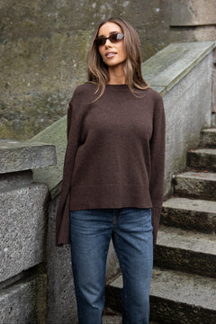 Mari Wool Sweater - Dark Brown