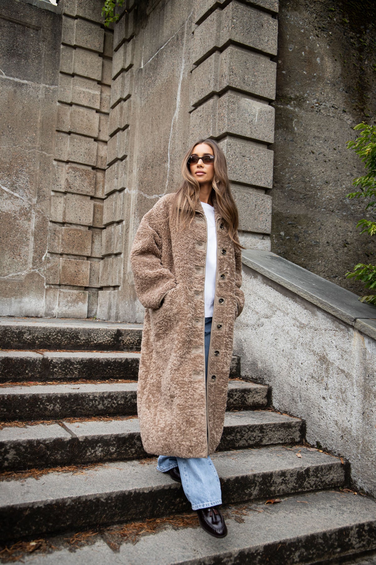 Ingrid Faux Shearling Kappa - Camel
