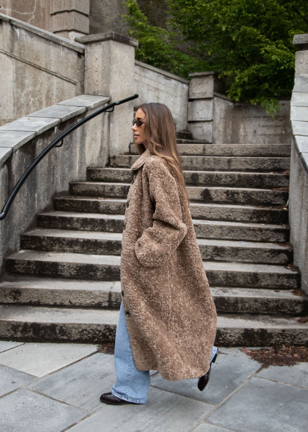 Ingrid Faux Shearling Kappa - Camel