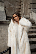 Astrid Faux Fur Coat - Creme