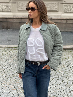 Anne Quilt Solid Jacket - Khaki