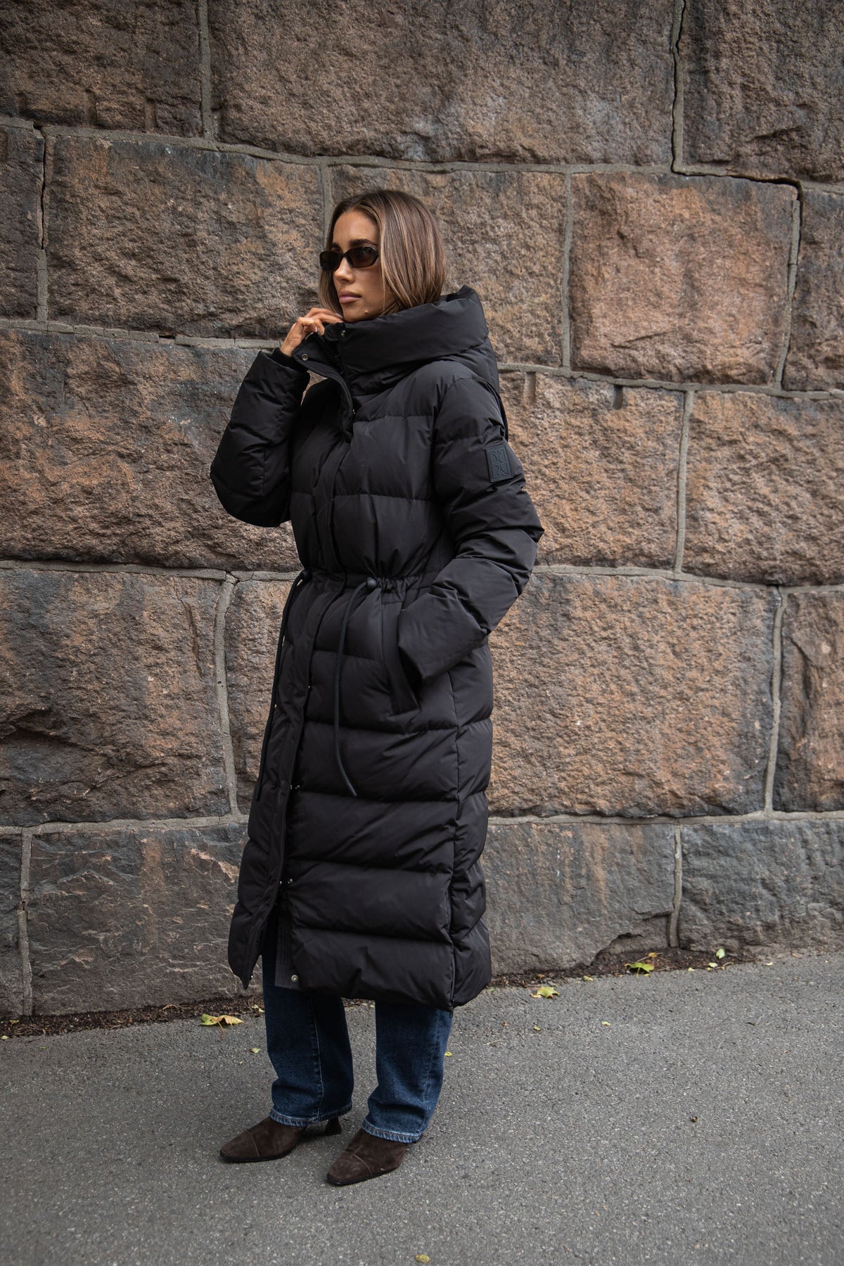 Sophie Long Down Coat - Black