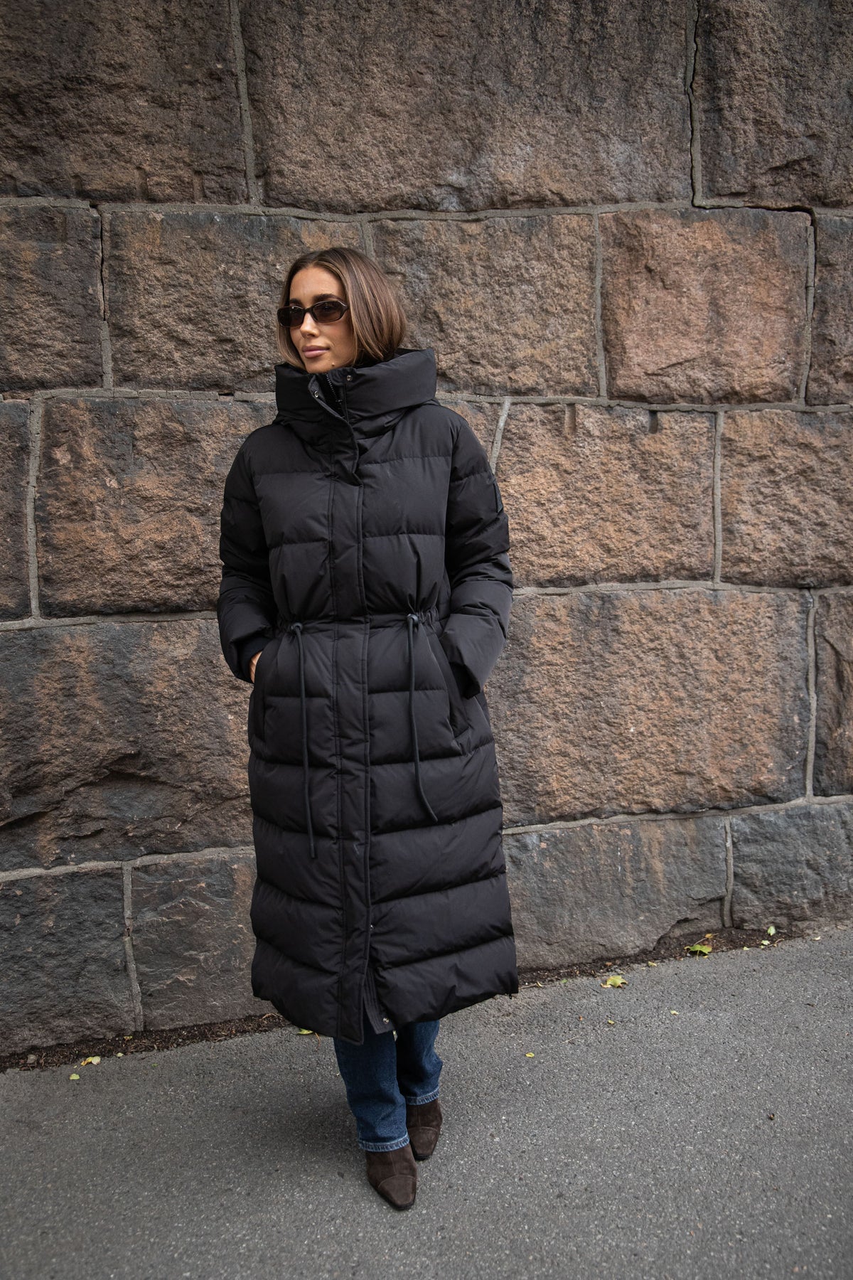 Sophie Long Down Coat - Black