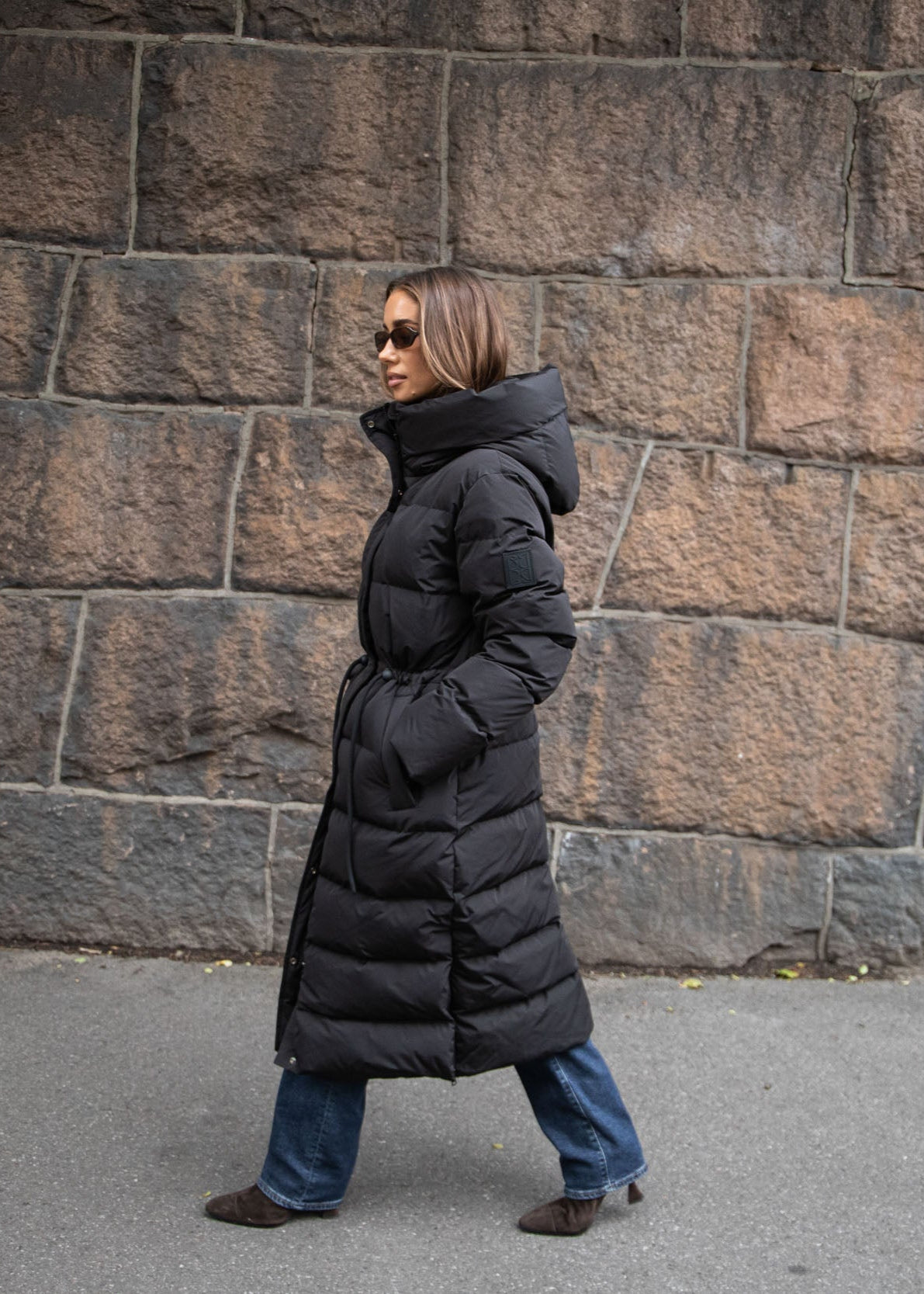 Sophie Long Down Coat - Black
