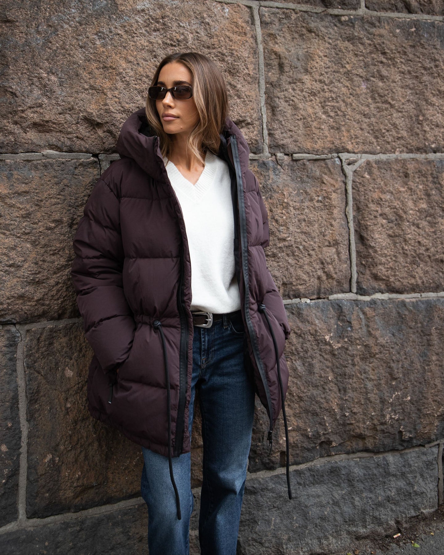 Pernille Down Puffer Jacket - Brun
