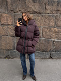 Pernille Down Puffer Jacket - Brun