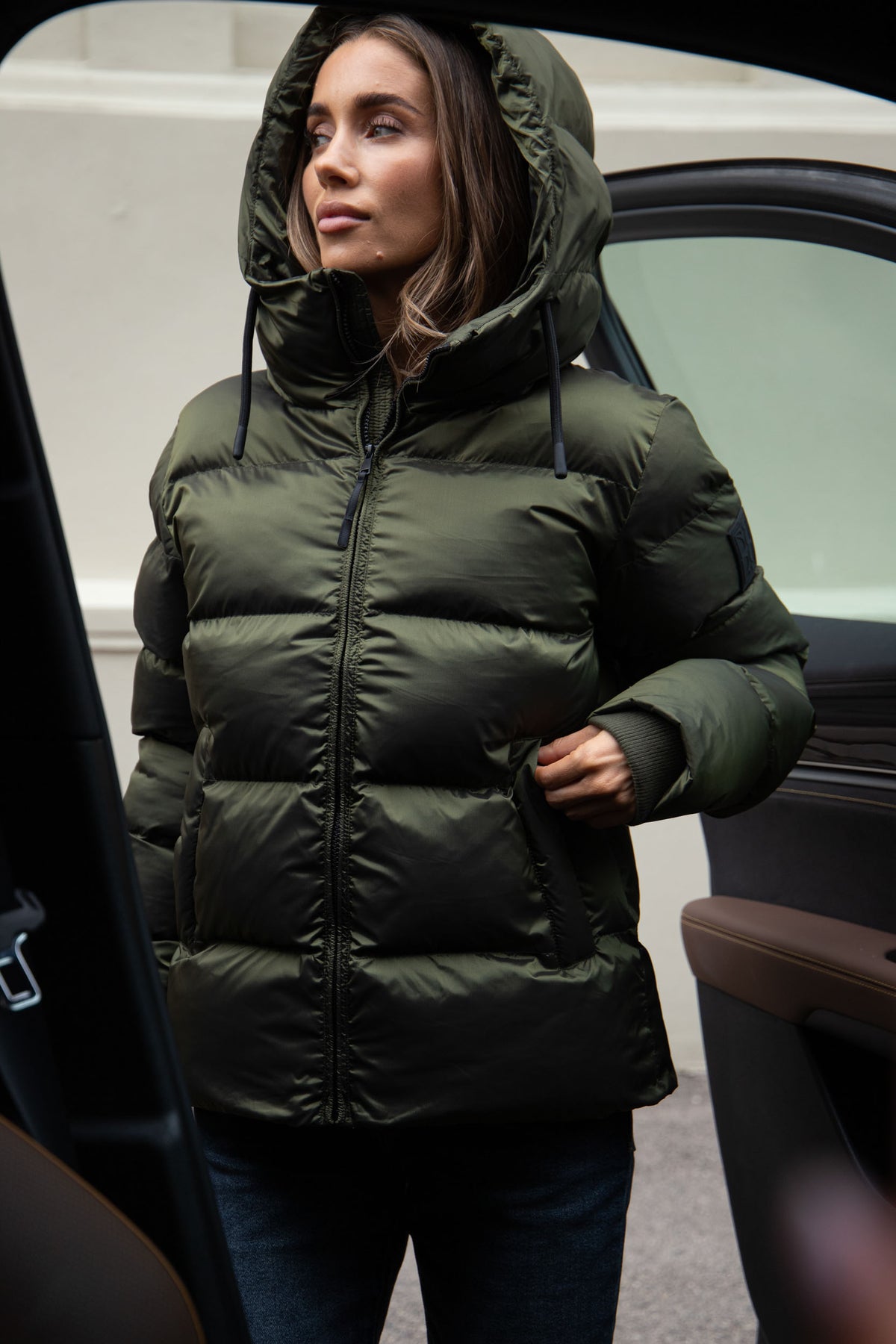 Maud Puff Jacket - Olive