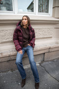 Maud Puff Jacka - Burgundy