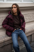 Maud Puff Jacka - Burgundy