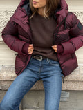 Maud Puff Jacka - Burgundy