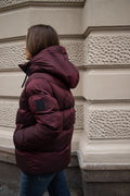 Maud Puff Jacka - Burgundy